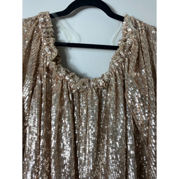 Free People Gold Sequin Romper - Picture 9 of 14